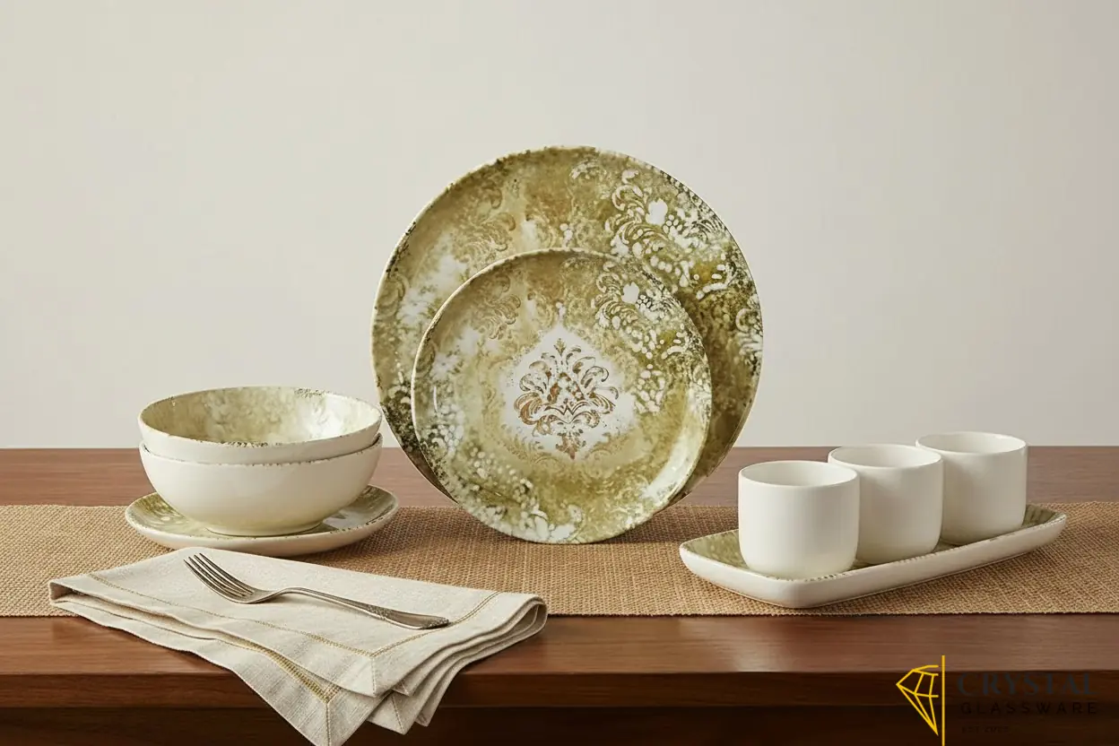 32-Piece Porcelain turkish Style Ceramic Dinner Set